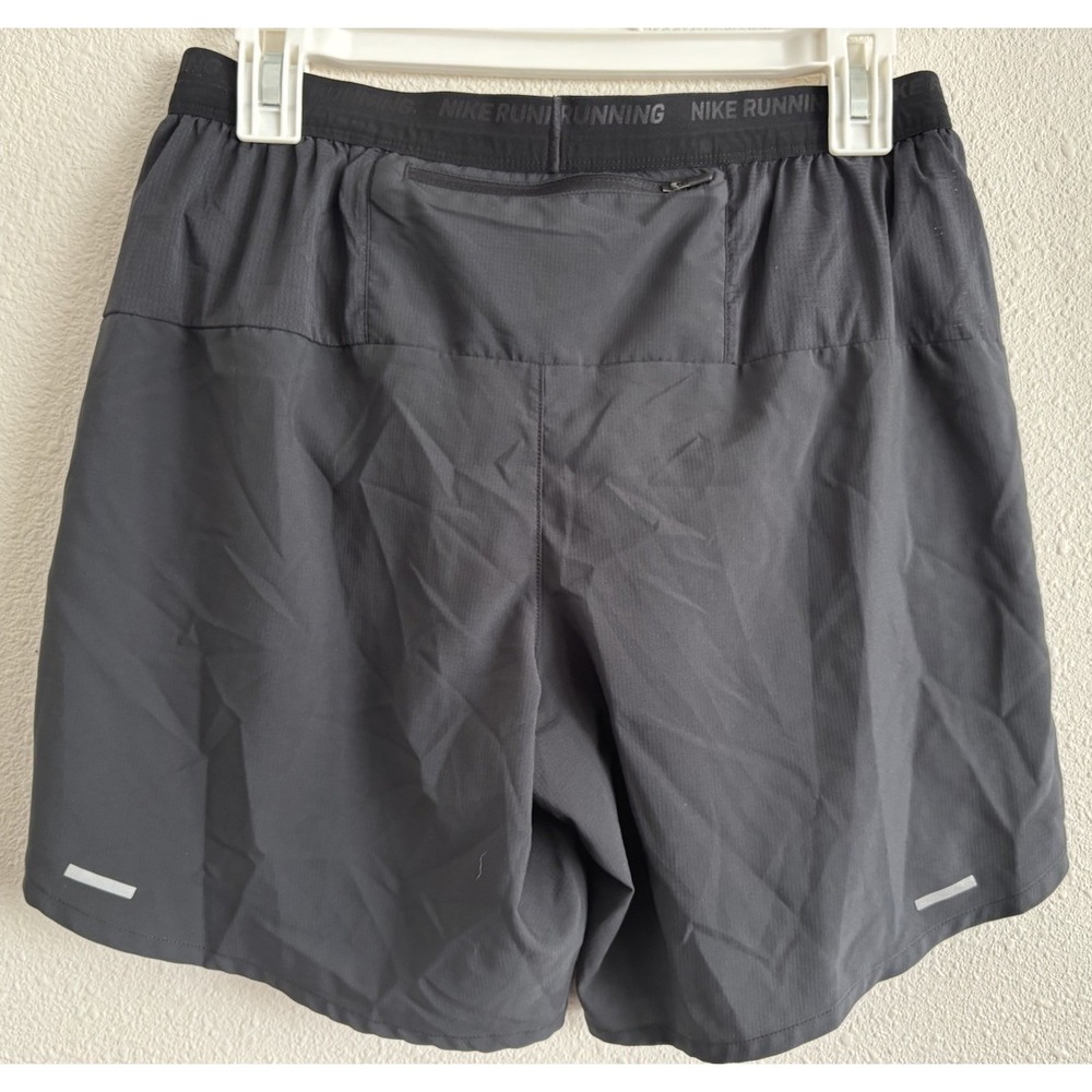 Nike Stride Dri-FIT 7" Running Shorts Mens M Black Brief Lined DM4761-010 - Picture 3 of 7